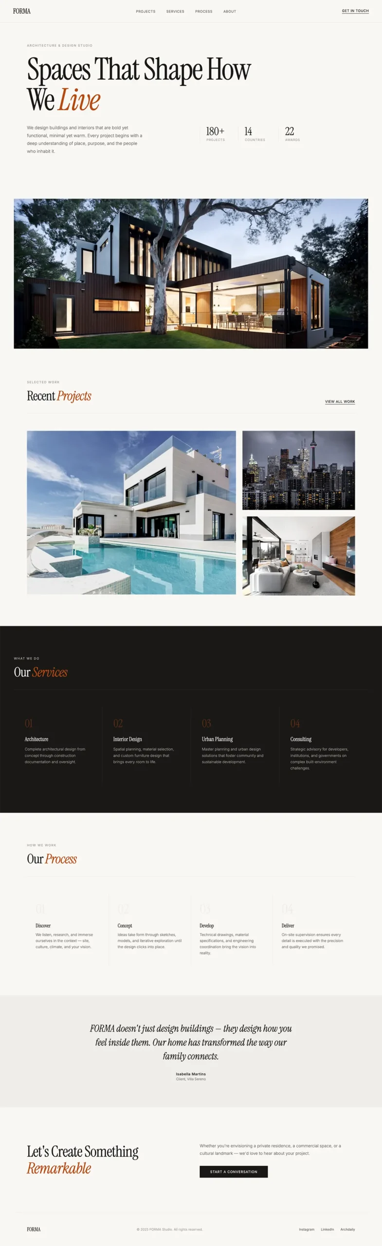 Architecture — Studio Website