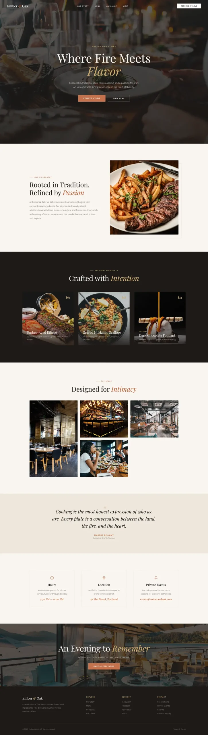 Restaurant — Fine Dining